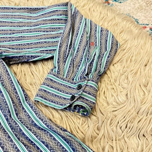 Robert Graham Button Down flip cuff Shirt  XL - Picture 5 of 7